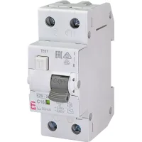 Differential circuit breaker ETI KZS-2M C 16/0.03 type AC (10kA)