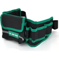 TUOSEN Voltronic Belt Tool Bag, 8 Pockets, Black and Green (YT-TBT8)