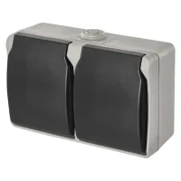 Розетка EMOS 16A 250V IP44 подвійна (A1396.1)