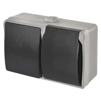 Розетка EMOS 16A 250V IP44 подвійна (A1396.2)