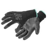 Protective gloves Hoegert JAGST HT5K756-11 with polyurethane coating black, 11 (HT5K756-11)
