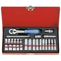 Set of socket heads KING TONY 26 pcs 1/4" (2526SR)
