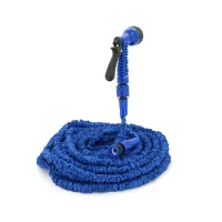 Watering hose Voltronic 10-30m/100ft + sprayer, faucet nozzle, Blue/Green, Box (Garden hose 10-30)