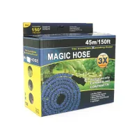 Watering hose Voltronic 15-45m/150ft + sprayer, faucet nozzle, Blue/Green, Box (Garden hose 15-45)