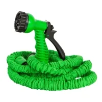 Voltronic watering hose 2.5-7.5m/25ft + sprayer, faucet nozzle, Blue/Green, Box (Garden hose 2.5-7.5)