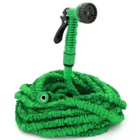Watering hose Voltronic 20-60m/200ft + sprayer, faucet nozzle, Blue/Green, Box (Garden hose 20-60)