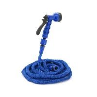 Hose for watering Voltronic KY-150B, 5-15m/50ft, + sprayer, faucet nozzle, Blue, Box (KY-150B)