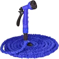 Hose for watering Voltronic KY-300B, 8.8-30m/100ft, + sprayer, faucet nozzle, Blue, Box (KY-300B)