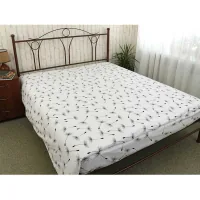 Fleece calico blanket Fly White 205x225 cm (67.114B_Fly white)