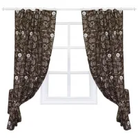 Curtain Provence set Breakfast Brown 136x170 cm 2 pcs (11137)