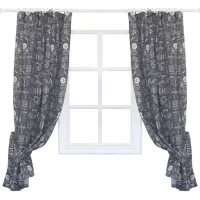 Curtain Provence set Breakfast Gray 136x170 cm 2 pcs (11135)