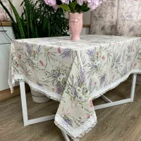 Provence Grosso tablecloth with lace 180x134 cm (17545)