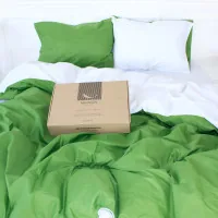 Bed linen MirSon Ranforce Elite Green Diego (11-2107 + 18-0130) 200x220 (2200004679631)