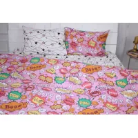 Bed linen MirSon Beige Ranforce Elite 17-0512 Bombs pink 160x220 one and a half Ev (2200004699097)