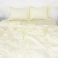 Bedding MirSon SatinStripe 30-0002SoftYellow 143x210 One and a half (2200005247754)