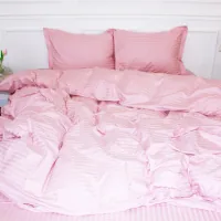 Bed linen MirSon SatinStripe 30-0007Pink 143x210 One and a half (2200005249857)