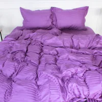Bedding MirSon SatinStripe 30-0009Purple 143x210 One and a half (2200005250693)