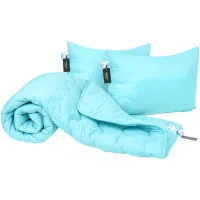 Ковдра MirSon Набір Eco-Soft Всесезонний №1697 Eco Light Blue Ковдра + под (2200002655477)