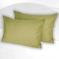 Pillowcase Yaroslav Satin olive 05 50x70 -2pcs (39740)