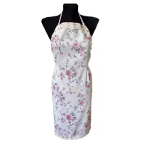 Apron Provence Bella Pink cage/Roses with lace (4823093416970)