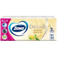 Серветки косметичні Zewa Deluxe perfume 3 шари 10 шт х 10 пачок (7322540061475)