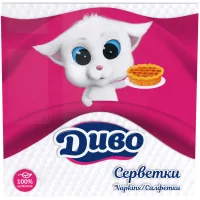Table napkins Divo 1 layer white 24x24 cm 50 pcs. (4820003831601)