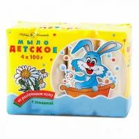 Neva cosmetics Children's soap with chamomile extract 4x100 g (4600697101576)