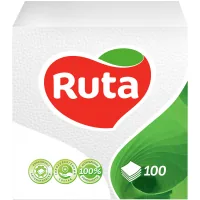 Table napkins Ruta 1 layer 33x33 cm White 100 pcs. (4820023741478)