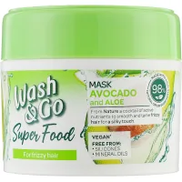 Hair mask Wash&Go Super Food with avocado and aloe vera 300 ml (8008970053097)