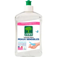 Manual dishwashing liquid L'Arbre Vert Sensitive skin 500 ml (3450605071146/3450601046995)
