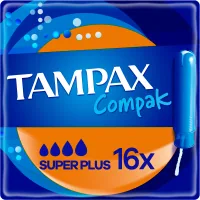 Tampons Tampax Compak Super Plus with applicator 16 pcs. (8001841300399)