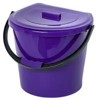 Household bucket Horizon Wall-mounted with lid Lilac 11 l (hor-02033/lilac)