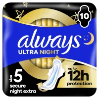 Sanitary pads Always Ultra Secure Night Extra Size 5 10 pcs. (8006540093849)