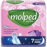 Hygienic pads Molped Ultra Night 6 drops 7 pcs. (8690536837625/8690536825141)