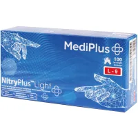 Medical gloves MediPlus NitryPlus Light Nitrile examination non-sterile non-powdered Blue Size L 100 pcs. (6932400703196)