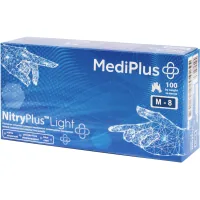Medical gloves MediPlus NitryPlus Light Nitrile examination non-sterile powder-free Blue Size M 100 pcs. (6932400703189)