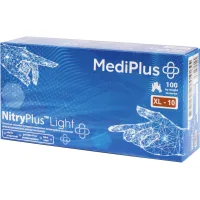 Medical gloves MediPlus NitryPlus Light Nitrile examination non-sterile powder-free Blue Size XL 100 pcs. (6933265560269)