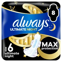 Sanitary pads Always Ultimate Night Size 6 8 pcs. (8700216213905)