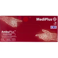 Medical gloves MediPlus AmbuPlus Latex examination non-sterile powder-free Blue Size M 50 pcs. (9551004355845)