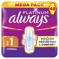 Sanitary pads Always Platinum Normal Size 1 48 pcs. (8700216784719)