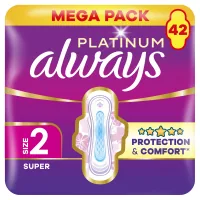Sanitary pads Always Platinum Super Size 2 42 pcs. (8700216784443)