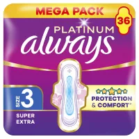Sanitary pads Always Platinum Super Extra Size 3 36 pcs. (8700216784559)