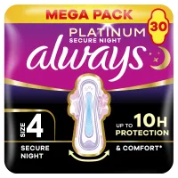 Sanitary pads Always Platinum Secure Night Size 4 30 pcs. (8700216784573)