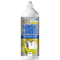 Засіб для ручного миття посуду Wash&Free Соковитий лимон та м'ята 1000 г (4823128001355)