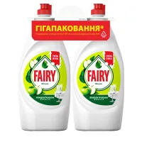 Засіб для ручного миття посуду Fairy Зелене яблуко 2 x 900 мл (8006530210904)