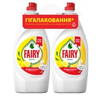Засіб для ручного миття посуду Fairy Лимон 2 x 900 мл (8006530211857)