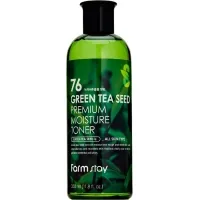 Face tonic FarmStay 76 Green Tea Seed Premium Moisture Toner 350 ml (8809809800192)