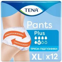 Diapers for adults Tena Pants Plus Extra Large 12 pcs. 6 drops (7322542545775)