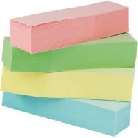 Buromax Plastic bookmarks 51x12mm, 4*100pcs, rectangles, pastel colors (BM.2306-99)