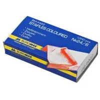 Staples for stationery stapler No. 24/6, color, 1000 pcs. Buromax (BM.4422)